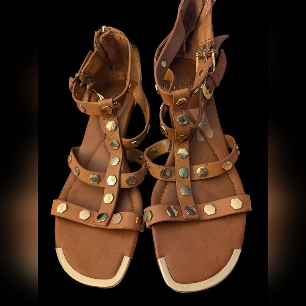 Isola women's brown leather gladiator sandals size 8